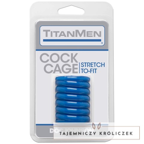 Doc Johnson TitanMen klatka intymna TPE czarna, elastyczna, żebrowana Doc Johnson