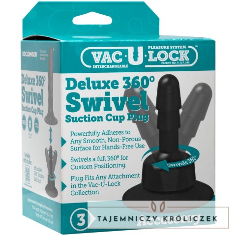 Doc Johnson Vac-U-Lock Korek z przyssawką 360° z obrotowym przegubem Doc Johnson