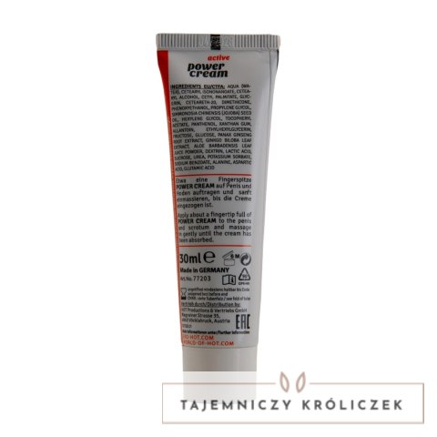 HOT Power Cream krem dla mężczyzn 30 ml intensywna formuła HOT