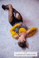 Kix'ies Rajstopy damskie Spider Mesh czarne rozmiar B wzor pająka Kix'ies