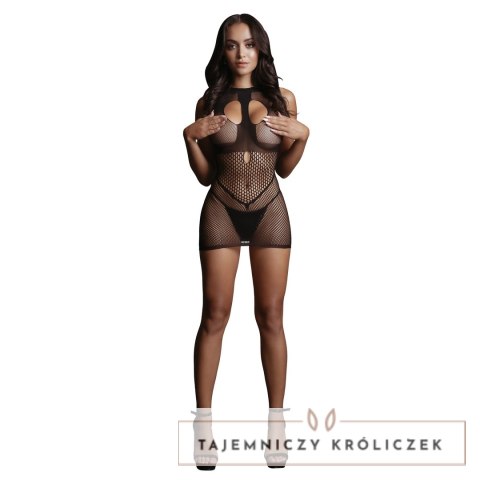 Le Desir Sukienka Mini Siateczkowa z Chokerem Czarna S-XL Le Désir by Shots