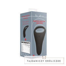Loveline Licorice Black - wibrujący pierścień z wypustkami, czarny Loveline by Shots