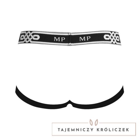Male Power Diamond Mesh Jock Ring LXL z otwartym tyłem czarny Male Power