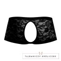 Male Power Stretch Lace szorty koronkowe z otworami czarne XL Male Power