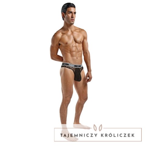 Male Power Stringi Lo Rise LXL czarne niskie wycięcie Peep Show Male Power