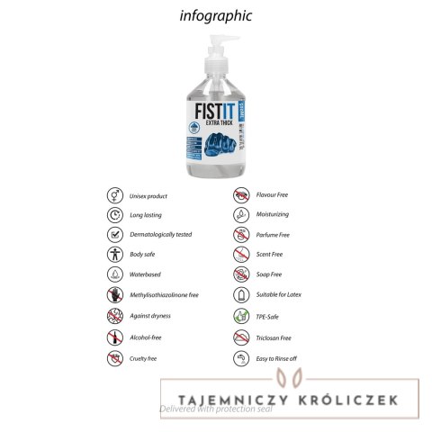 Shots Fist It Water-Based Gęsty Żel Intymny 500 ml, Bezbarwny Fist It by Shots