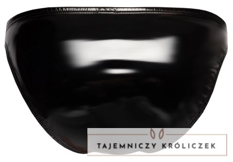 Black Level Slipy męskie XL czarny winylowy połysk z zamkiem Black Level