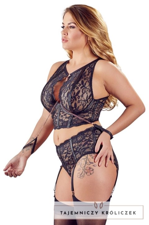 Cottelli Collection Zestaw Koronkowy Bondage 95D/2XL z Kajdankami Cottelli