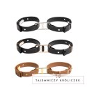 Crave ICON Cuffs mankiety czarne ze srebrem eleganckie stal nierdzewna Crave