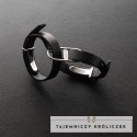 Crave ICON Cuffs mankiety czarne ze srebrem eleganckie stal nierdzewna Crave