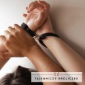 Crave ICON Cuffs mankiety czarne ze srebrem eleganckie stal nierdzewna Crave