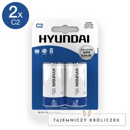 Hyundai Baterie Alkaliczne C LR14 2 sztuki długotrwała energia Hyundai