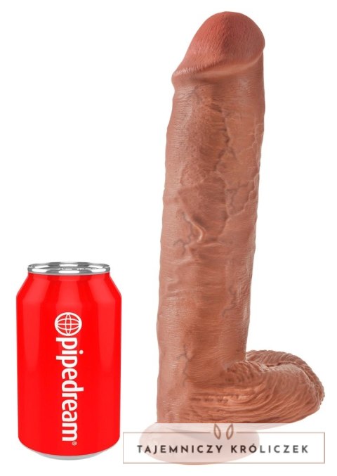 King Cock Model 28 cm ciemny - naturalistyczna forma, przyssawka King Cock