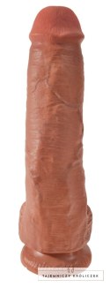 King Cock Model 28 cm ciemny - naturalistyczna forma, przyssawka King Cock