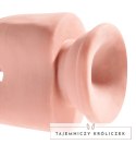 King Cock Plus Duo Model 24 cm jasny - podwojny system intymny TPE z przyssawką King Cock