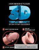 King Cock Plus Duo Model 24 cm jasny - podwojny system intymny TPE z przyssawką King Cock