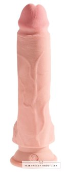King Cock Plus model anatomiczny z przyssawką 23 cm jasny beż King Cock