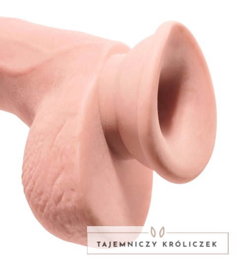 King Cock Plus model anatomiczny z przyssawką 23 cm jasny beż King Cock