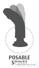 King Cock Wibrator Model 23 cm Czarny z Przyssawką i Jądrem King Cock