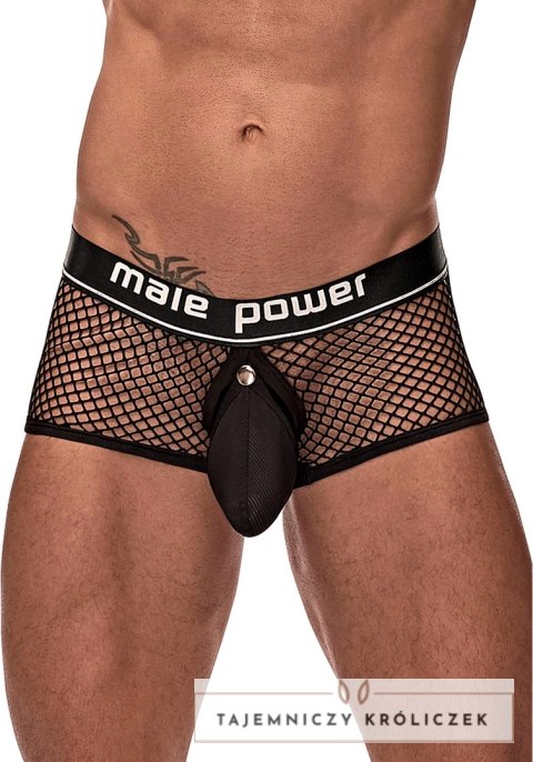 Male Power Mini szorty siateczkowe z odpinaną saszetką M czarne Male Power