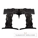 Male Power Scandal-Lace Stringi z ozdobnymi pasami L/XL czarne Male Power