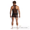 Male Power Stretch Net Tank Top L/XL czarny siateczkowy Male Power