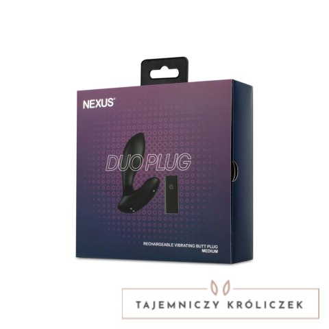 Nexus Duo Plug czarny - silikonowy model wibrujący z pilotem bezprzewodowym Nexus