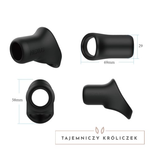 Nexus Rise silikonowy pierścień podwojny czarny - elastyczny uchwyt Nexus