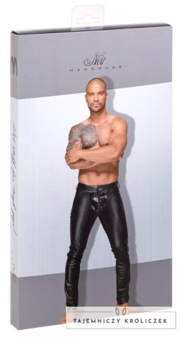 Noir Spodnie Power Wet Look Męskie Matowe Czarne XL Noir
