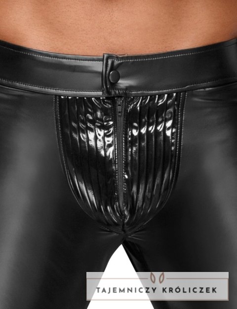 Noir Spodnie Power Wet Look Męskie Matowe Czarne XL Noir