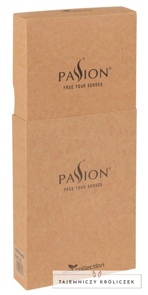 Passion Zinnia Corset L/XL - Koszulka z paskami do pończoch + stringi, Eco Passion
