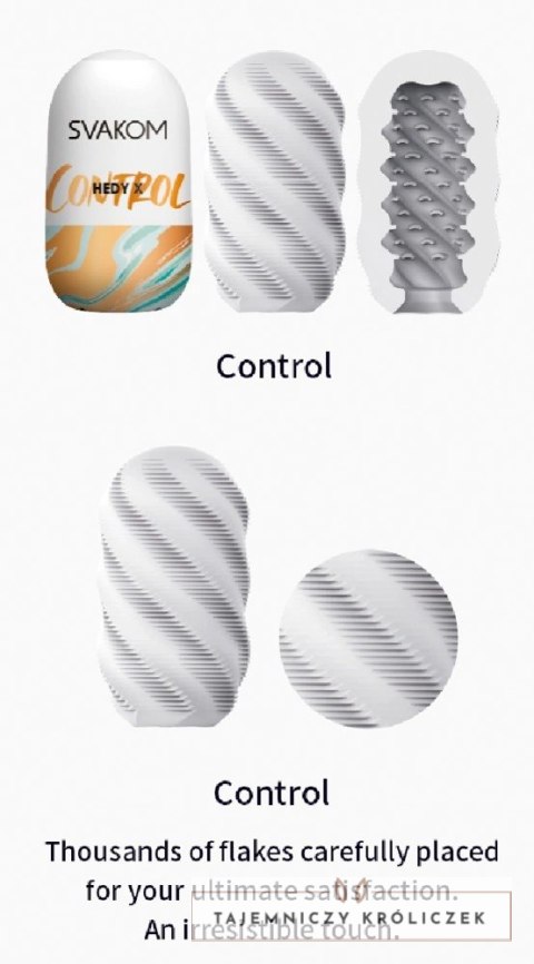 Svakom Hedy X-Control Zestaw 5 rękawow intymnych spiralnych 9 cm SVAKOM