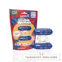 The Screaming O Double Wammy Niebieski Pierścień Podwojny Wibrujący SEBS The Screaming O
