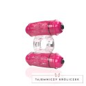 The Screaming O Double Wammy Pink - podwojny wibrujący pierścień SEBS The Screaming O