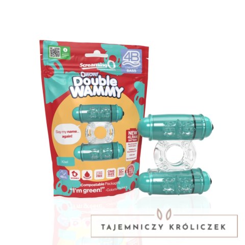 The Screaming O Double Wammy Zielony Pierścień Wibrujący Podwojny SEBS The Screaming O
