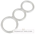 You2Toys Metallic Silicone - potrojny pierścień anatomiczny, srebrny You2Toys