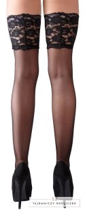 Cottelli Legwear Pończochy Czarny Szeroki Koronkowy Top M/L Cottelli