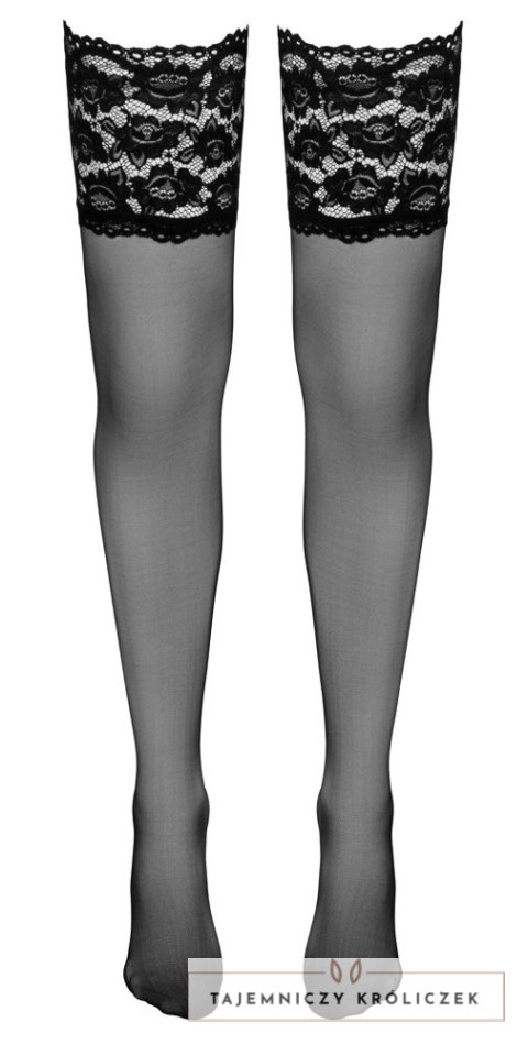 Cottelli Legwear Pończochy Czarny Szeroki Koronkowy Top M/L Cottelli