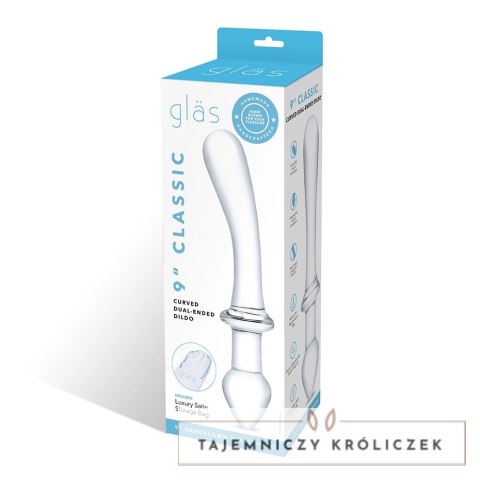 Glas Double Play Szklany model intymny dwustronny 24 cm przezroczysty Glas