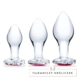 Glas Heart Jewel Set szklane zatyczki anatomiczne 3 rozmiary Glas