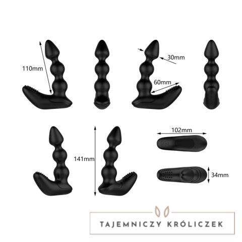 Nexus Bendz Prostate - Anatomiczny masażer prostaty z pilotem, czarny Nexus