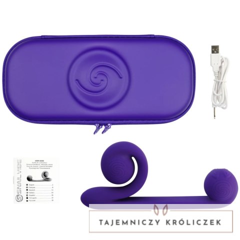 Snail Vibe Fioletowy - wielofunkcyjny model z podwojnym systemem wibracji Snail Vibe