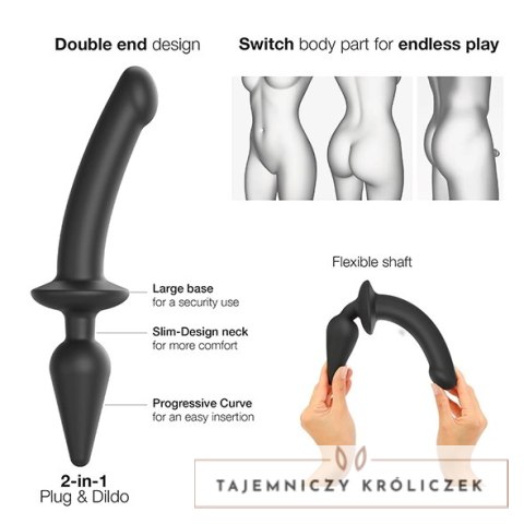 Strap-On-Me Switch Plug-in Dwustronny System Intymny Czarny S Strap-On-Me