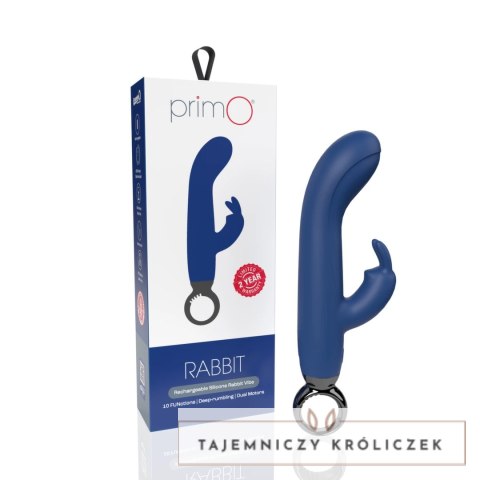 The Screaming O Primo Rabbit model z 10 trybami pracy, niebieski The Screaming O
