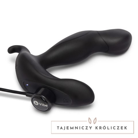 B-Vibe Prostate 360 Czarny - model zdalny, obrot i wibracje B-Vibe
