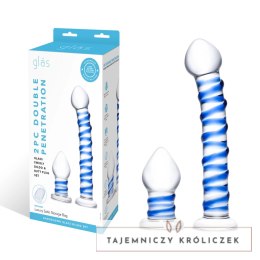 Glas Double Penetration Set - Zestaw szklanych akcesoriow spiralnych Glas
