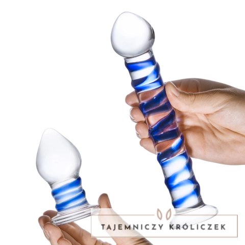 Glas Double Penetration Set - Zestaw szklanych akcesoriow spiralnych Glas