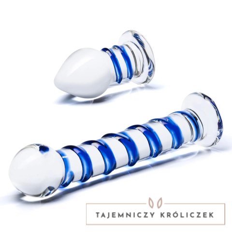 Glas Double Penetration Set - Zestaw szklanych akcesoriow spiralnych Glas