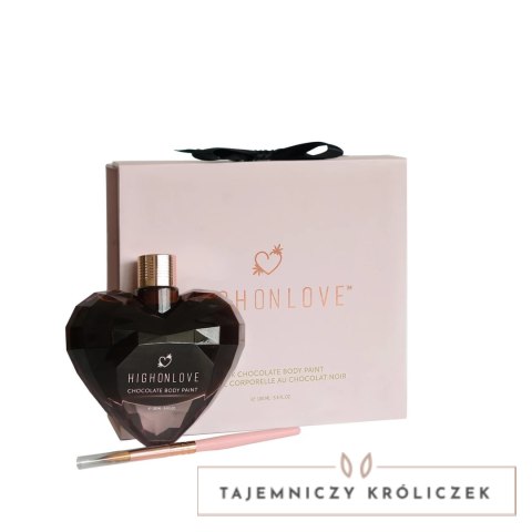 HighOnLove Dark Chocolate Body Paint 100ml - naturalna farba do ciała z olejem konopnym HighOnLove