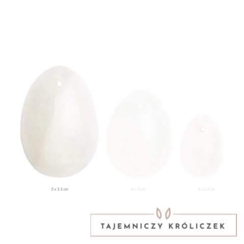 La Gemmes Yoni Egg L Clear Quartz - kamień szlachetny, rozmiar L La Gemmes